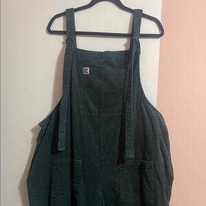 Lucy & Yak Forest Green Corduroy Dungarees, size 16